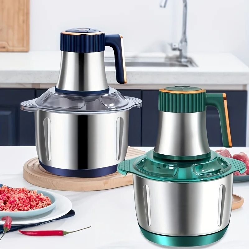 5L Electric Meat Grinder And Food Chopper With Stainless Steel Bowl And Vegetable Slicer 1