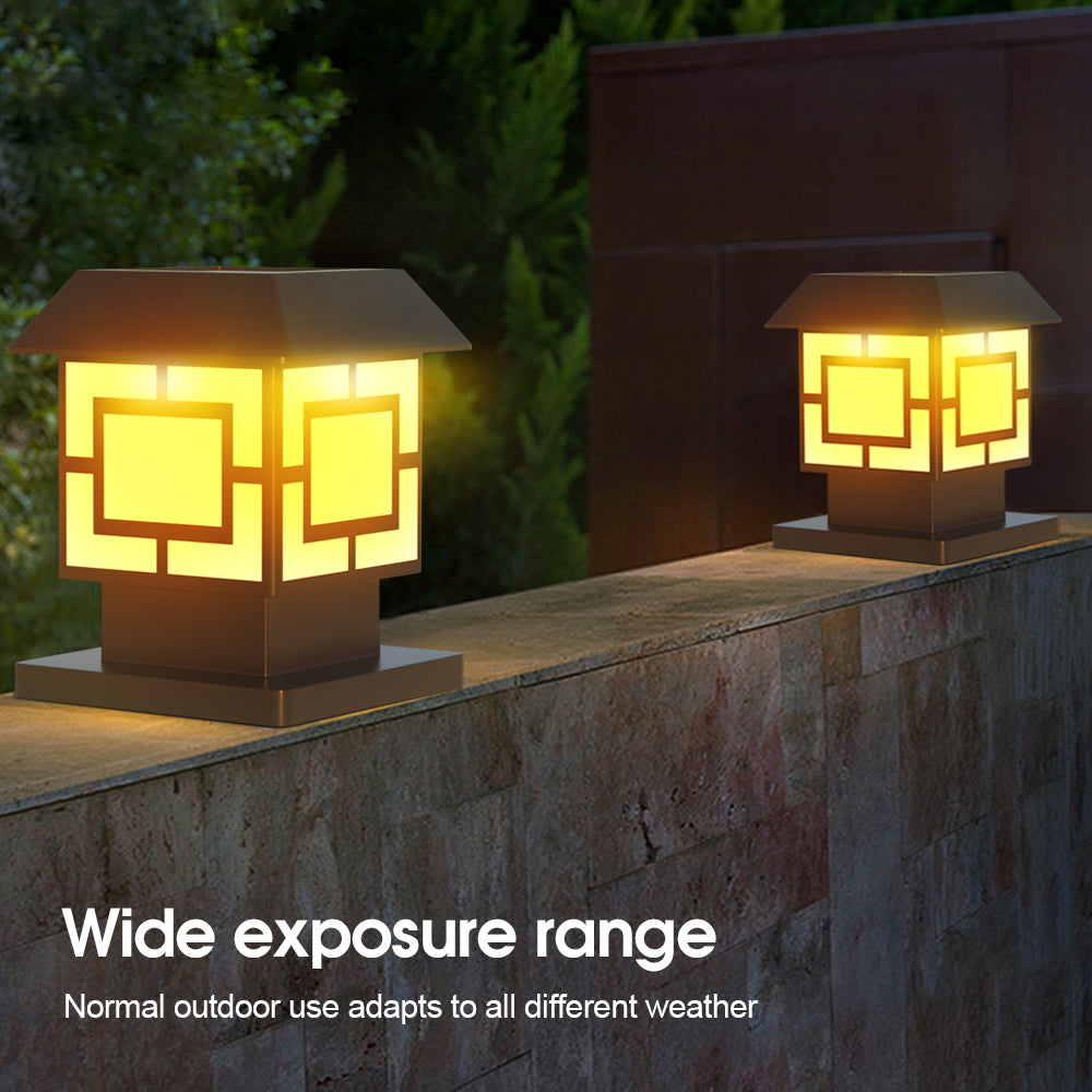 Solar Powered Fence Post Cap Lights Solar Post Lights Outdoor Warm White LED 2 Color Modes High Bri 5