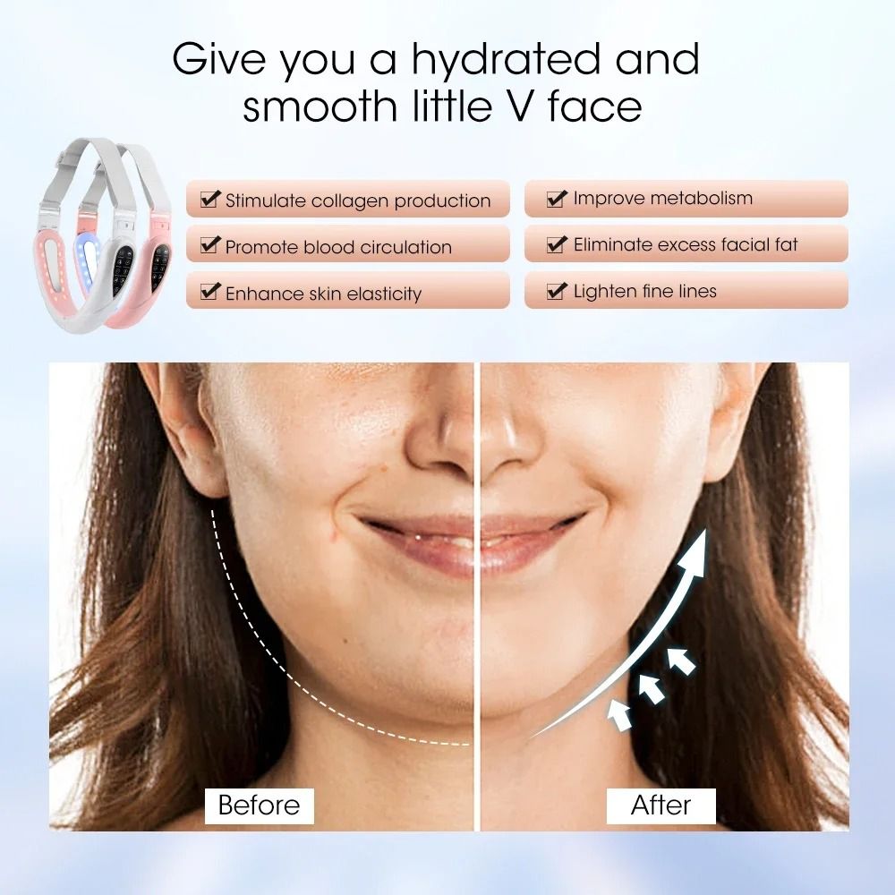 Rechargeable V Face Massager With LED Display For Facial Lifting And Skin Firming 3