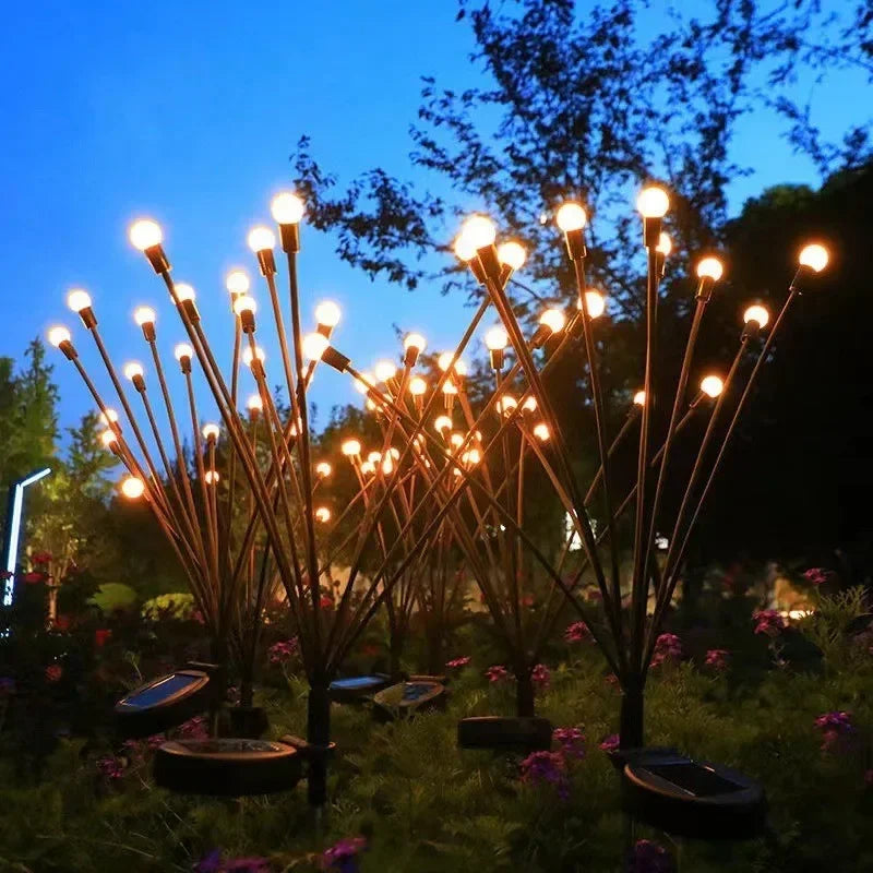 Solar Lamp Firefly Ground Insertion Spotlight, Home Solar Lights Outdoor Courtyard, Garden LED Lights Lawn Camping