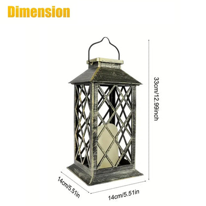 Solar Hanging Lamp Outdoor LED Light, Flickering Flameless Candle for Garden, Patio, Lawn, Party Decoration