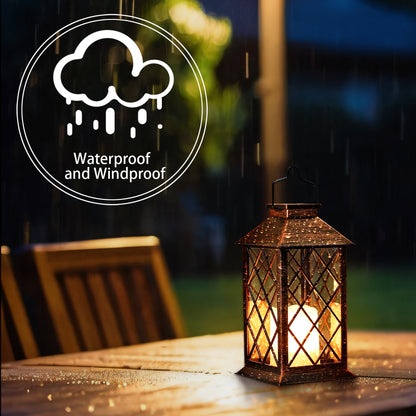 Solar Hanging Lamp Outdoor LED Light, Flickering Flameless Candle for Garden, Patio, Lawn, Party Decoration