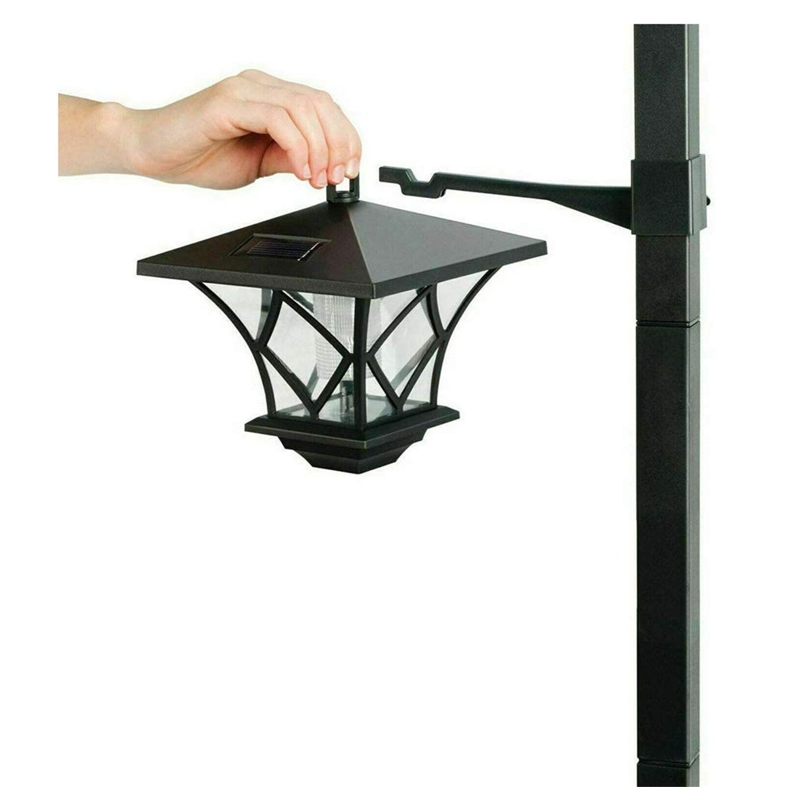 Solar Lamp Post Light for Garden, Decorative Outdoor Floor Lamp for Backyard, Porch, Front and Back Door Lighting