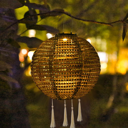 Solar Hanging Projection Lantern, LED Solar Lantern Lamp for Garden, Waterproof Outdoor Party Light Decoration