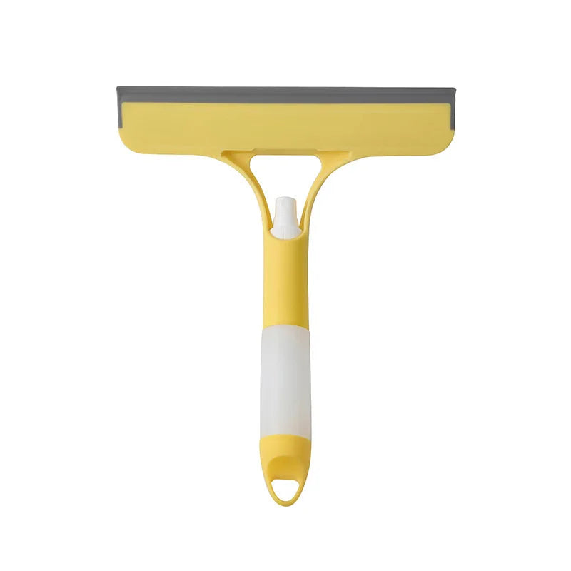 3 in 1 Window Cleaning Squeegee Glass Wiper with Spray Bottle & Microfiber Scrub for Home & Car