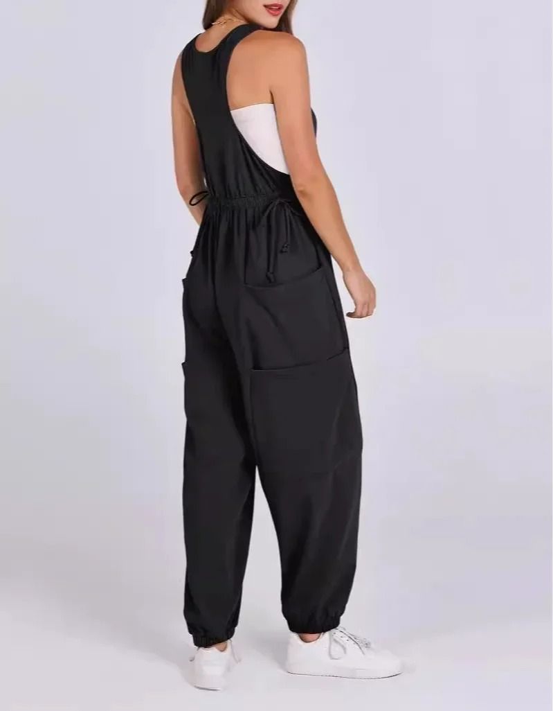Effortless Summer Harem Jumpsuit With Cargo Style For Women 2