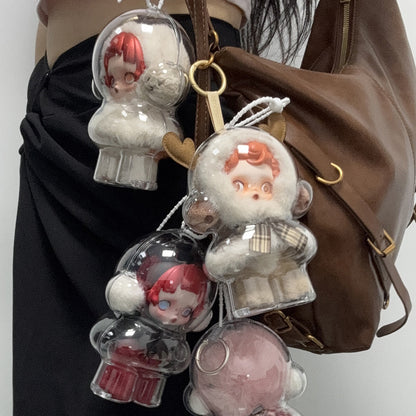 Transparent Protective Case for Skull Panda Winter Movement SP Doll, Dustproof Storage Case & Display Cover