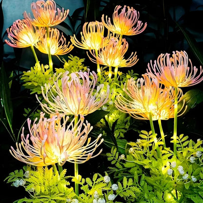 Red Spider Lily Solar Garden Lights Outdoor Waterproof Decoration, Flower Yard Lights, Solar Landscape Lighting