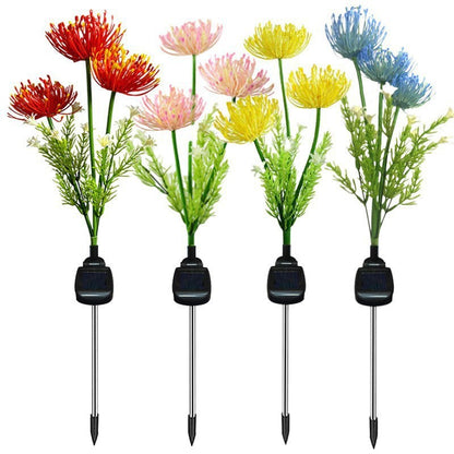 Red Spider Lily Solar Garden Lights Outdoor Waterproof Decoration, Flower Yard Lights, Solar Landscape Lighting