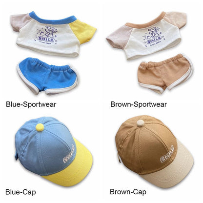 20CM Doll Sports Suit TShirt Shorts  Cap Set Miniature Sportswear For Changing Dressing Game  Photo 4