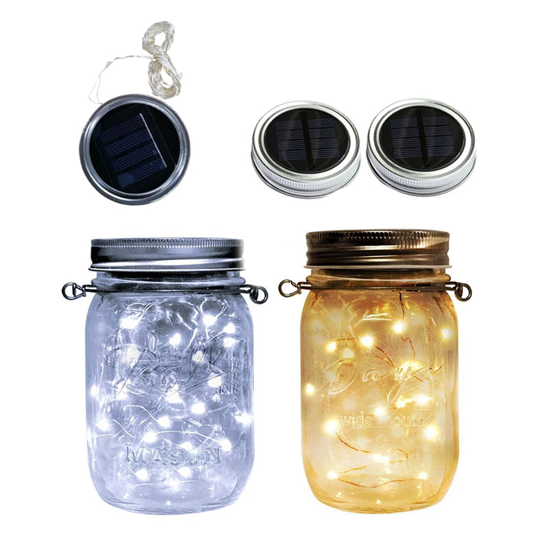 Solar Decorative Fairy Light Outdoor Waterproof, Solar Glass Light Control Lid, Garden Lamp Bead Lighting Accessories