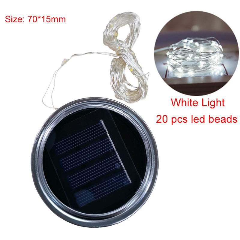 Solar Decorative Fairy Light Outdoor Waterproof Solar Glass Light Control Lid Garden Lamp Bead Ligh 7