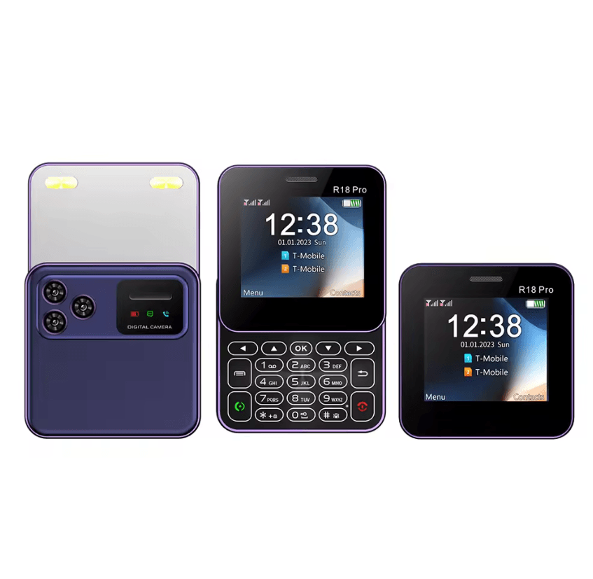 Compact Rotating Screen Phone Dual SIM Mini Slider With Magic Voice And Flashlight 5