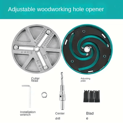 Adjustable Woodworking Hole Saw Universal Hole Opener Drill Tool 3