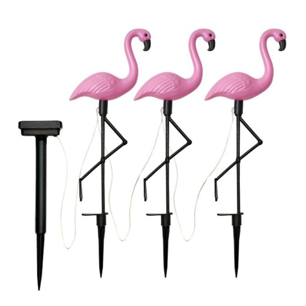 Waterproof Flamingo Solar Lights Outdoor, Garden Lawn Ornaments, Solar Flamingo Stake Lights for Christmas Patio Decor