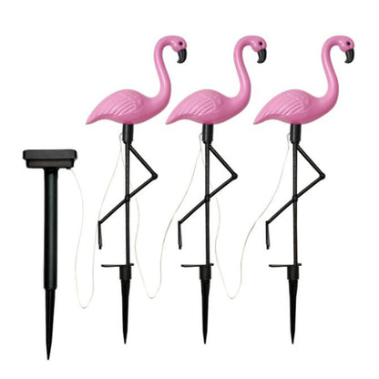 Waterproof Flamingo Solar Lights Outdoor, Garden Lawn Ornaments, Solar Flamingo Stake Lights for Christmas Patio Decor