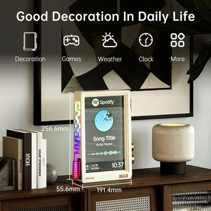 Smart HD Clock Frame With Crypto Stocks Calendar And Weather Display 2