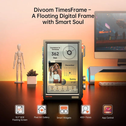 Smart HD Clock Frame With Crypto Stocks Calendar And Weather Display 5