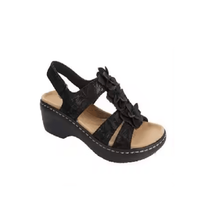 Retro Flower Wedge Platform Orthopedic Sandals Comfortable Peep Toe Shoes 1