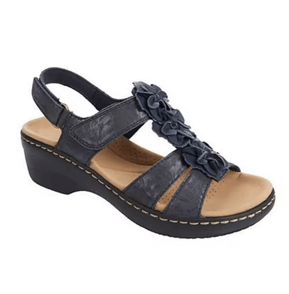Retro Flower Wedge Platform Orthopedic Sandals Comfortable Peep Toe Shoes 3