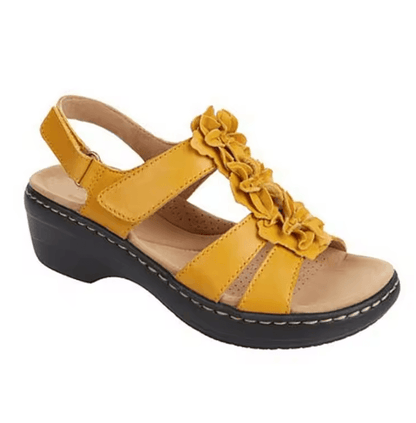 Retro Flower Wedge Platform Orthopedic Sandals Comfortable Peep Toe Shoes 4