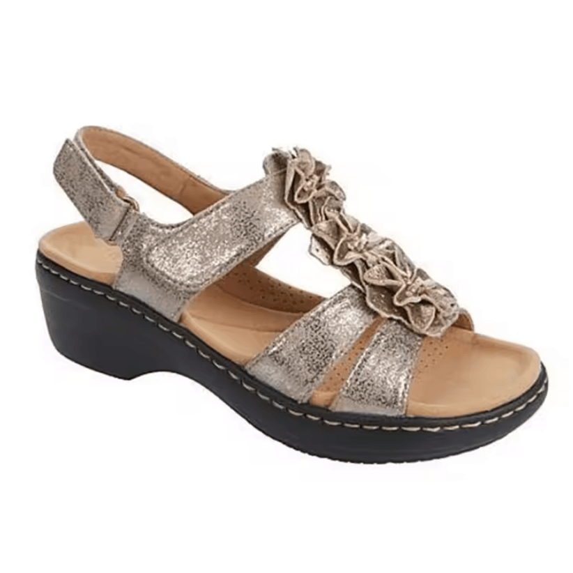 Retro Flower Wedge Platform Orthopedic Sandals Comfortable Peep Toe Shoes 6