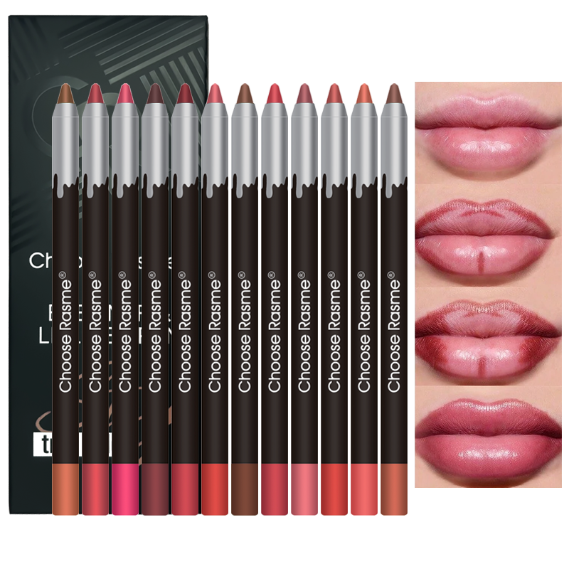Matte Lip Liner Set, Smudge-Proof, Waterproof Lip Pencil Gift Set, Durable Lip Makeup for Bold & Natural Looks