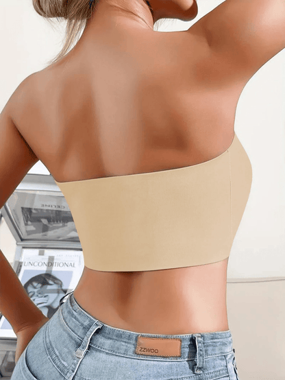 Comfortable Strapless Seamless Front Button Bra No Padding Wireless 2