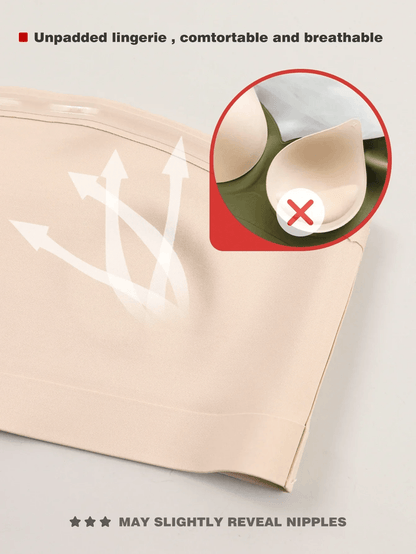 Comfortable Strapless Seamless Front Button Bra No Padding Wireless 4