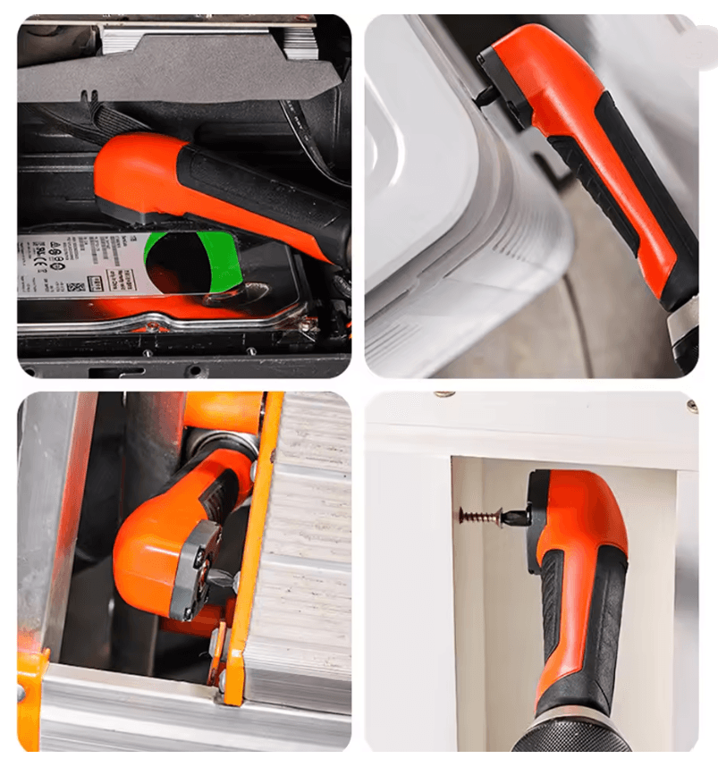 Compact High Torque Electric Corner Screwdriver 90 Degrees Right Angle Multifunction Tool 2