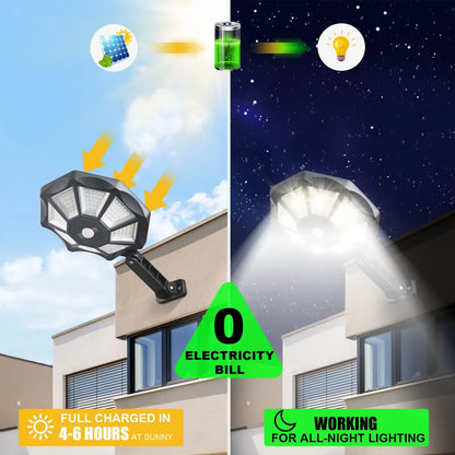 Outdoor Solar Street Wall Lights Sensor Wide Lighting Range Solar Lamps Powered Light For Yard Driv 2