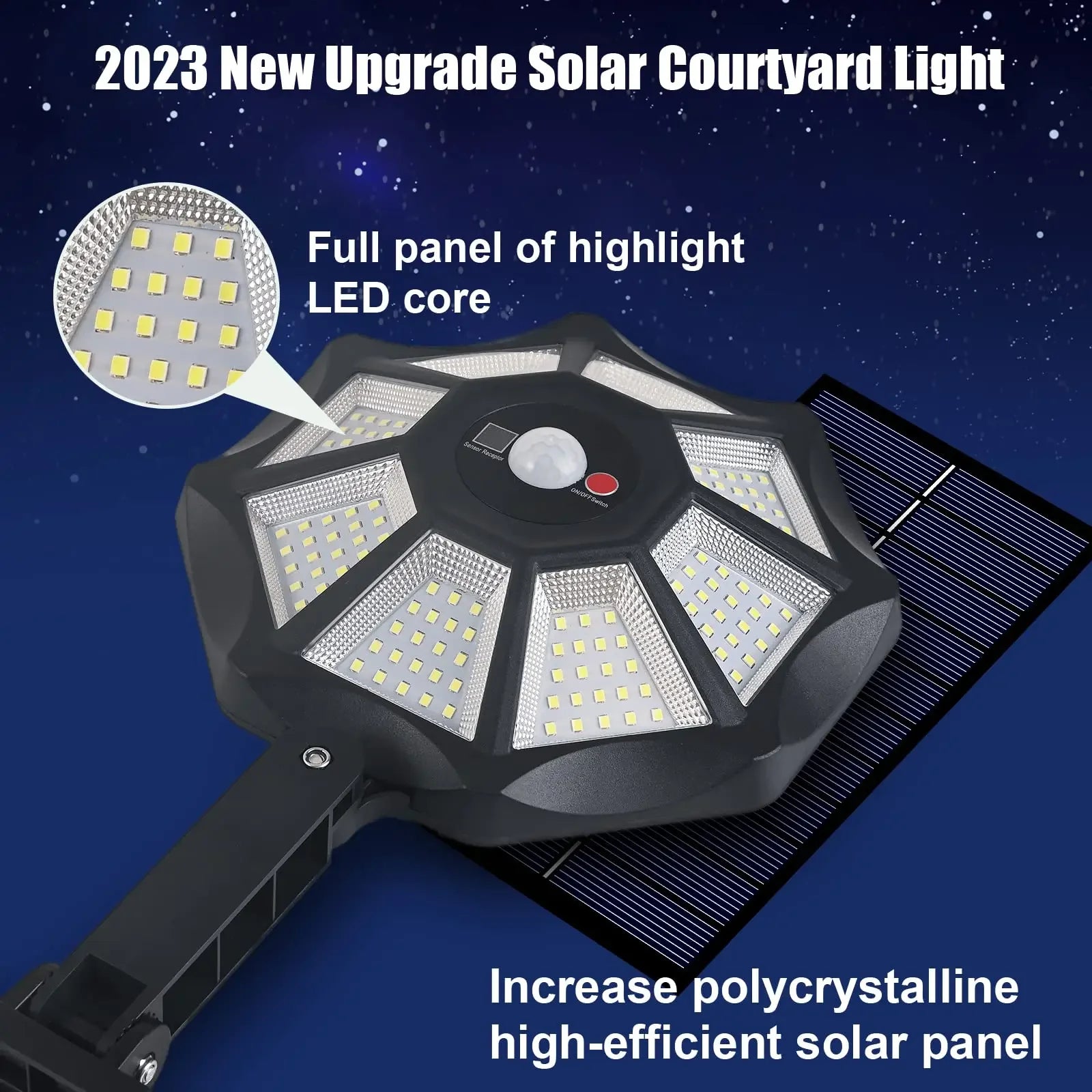 Outdoor Solar Street Wall Lights Sensor Wide Lighting Range Solar Lamps Powered Light For Yard Driv 3