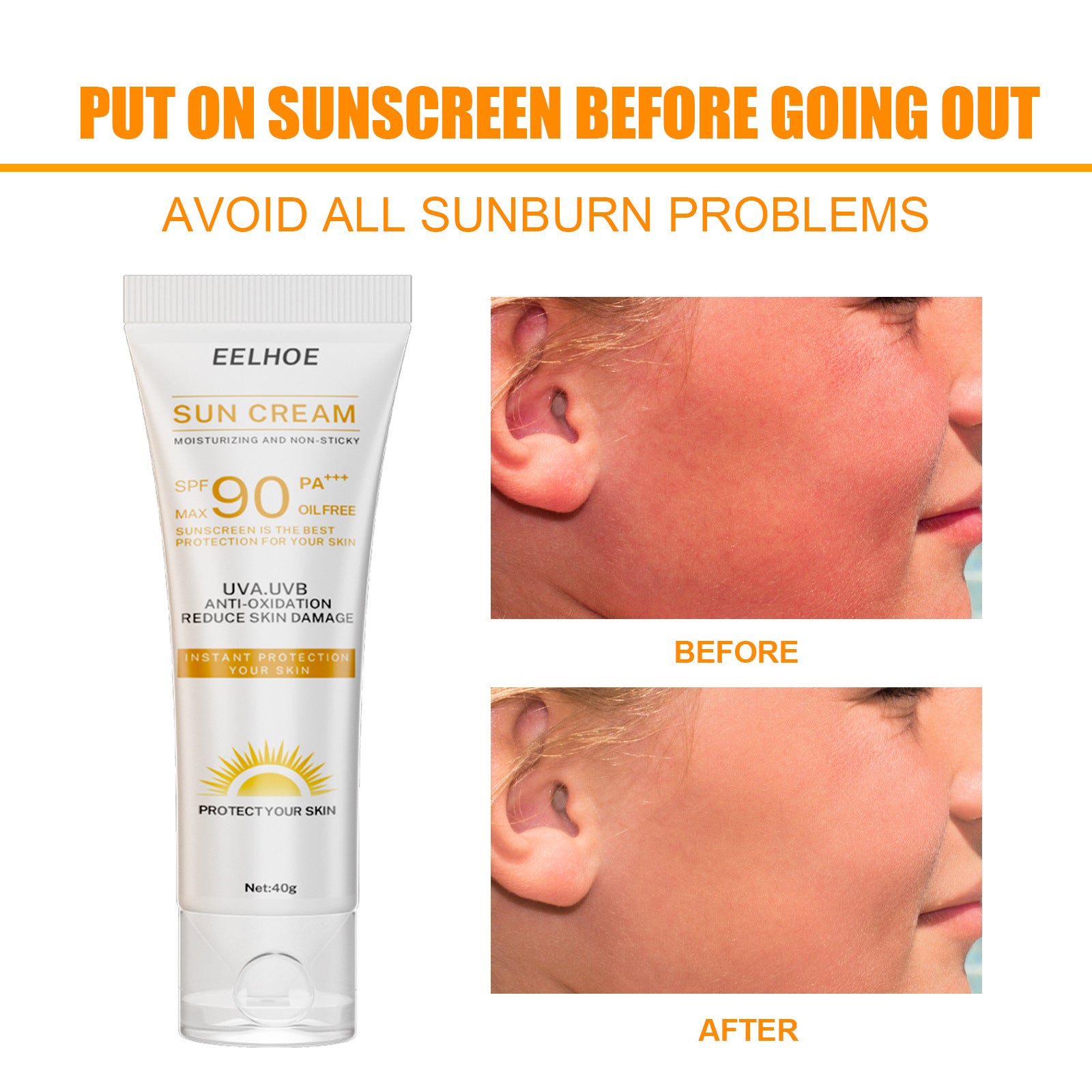 Whitening Sunscreen SPF 90 OilFree Sunblock For Face  Body Skin Brightening UV Protection AntiSpot  3
