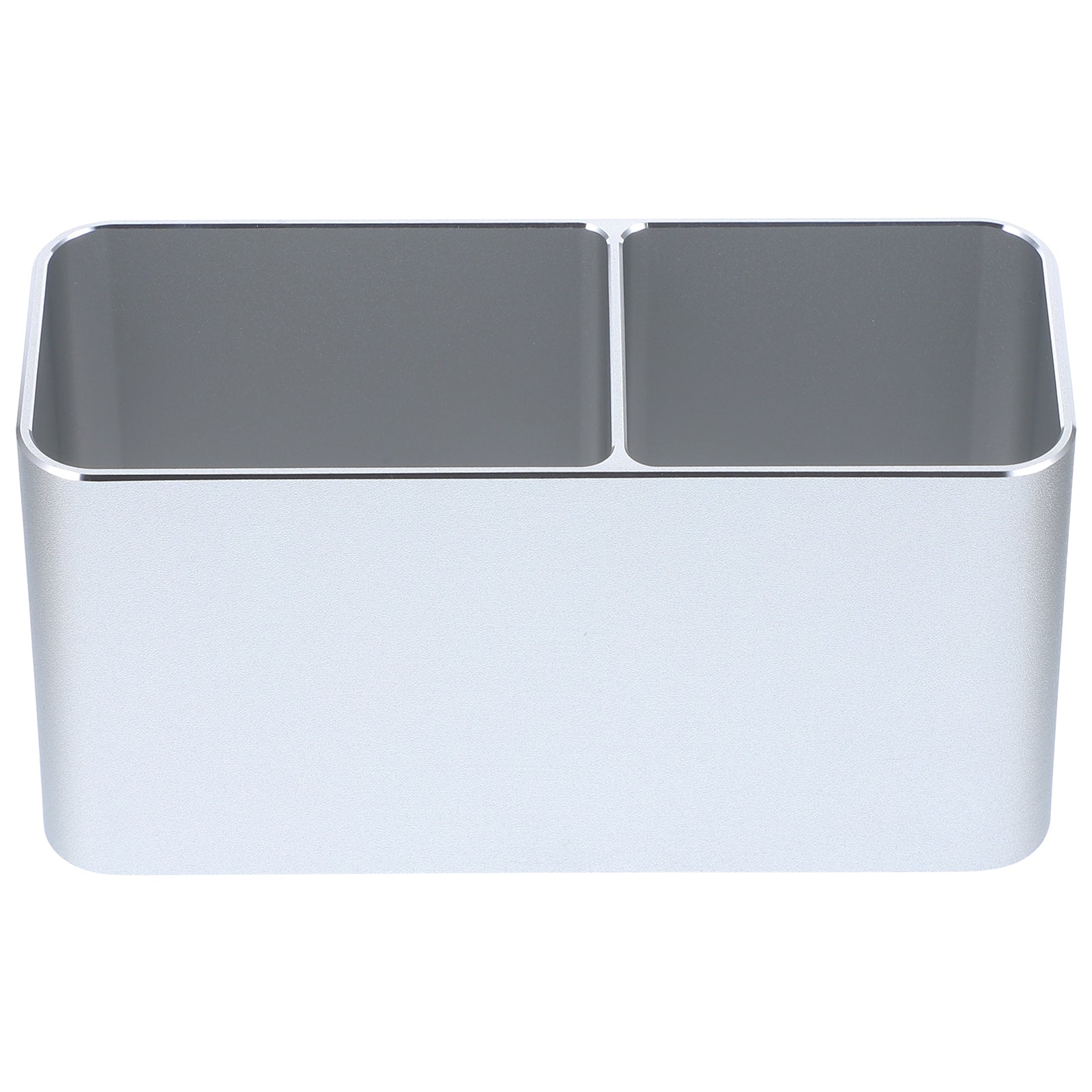 Double Storage Pen Holder, Aluminum Desktop Organizer, Lightweight Pencil Case for Home, Office Supplies
