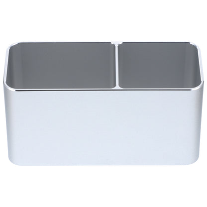 Double Storage Pen Holder, Aluminum Desktop Organizer, Lightweight Pencil Case for Home, Office Supplies