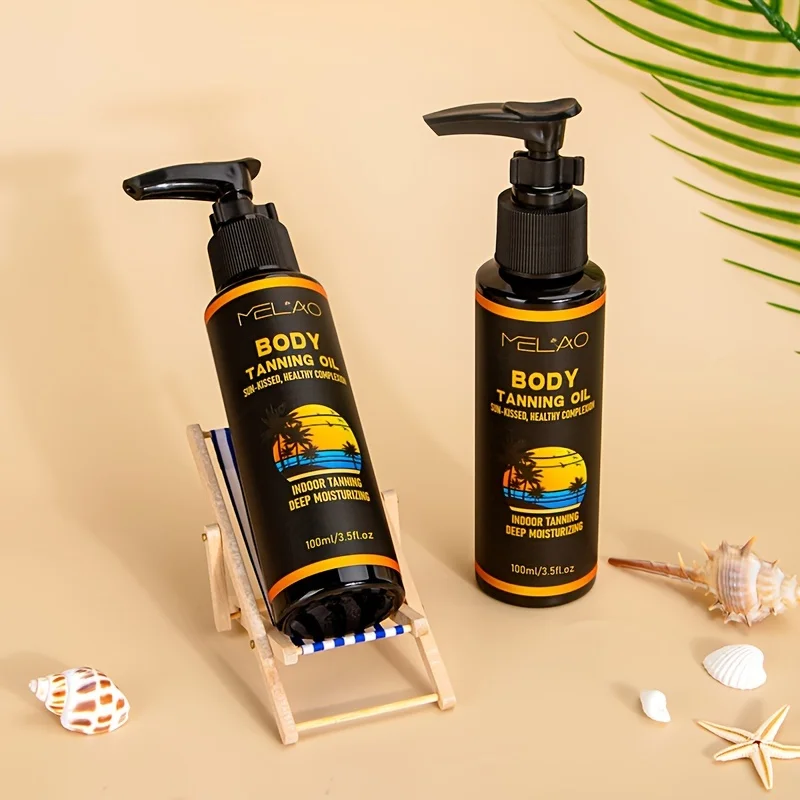 MELAO Tanning Oil Tanned Intensifier For Faster Darker Sun Tan Ultra Moisturizing Oils For Hydrated 4