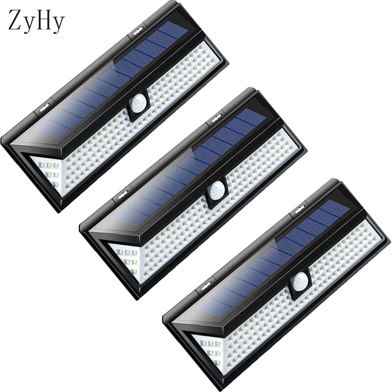 LED Solar Wall Light Outdoor Sensor, 4400mAh Waterproof Garden Light, Strong Bright Wall Lamp for Security