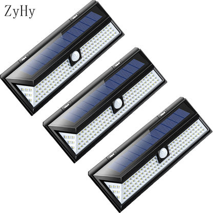 LED Solar Wall Light Outdoor Sensor, 4400mAh Waterproof Garden Light, Strong Bright Wall Lamp for Security