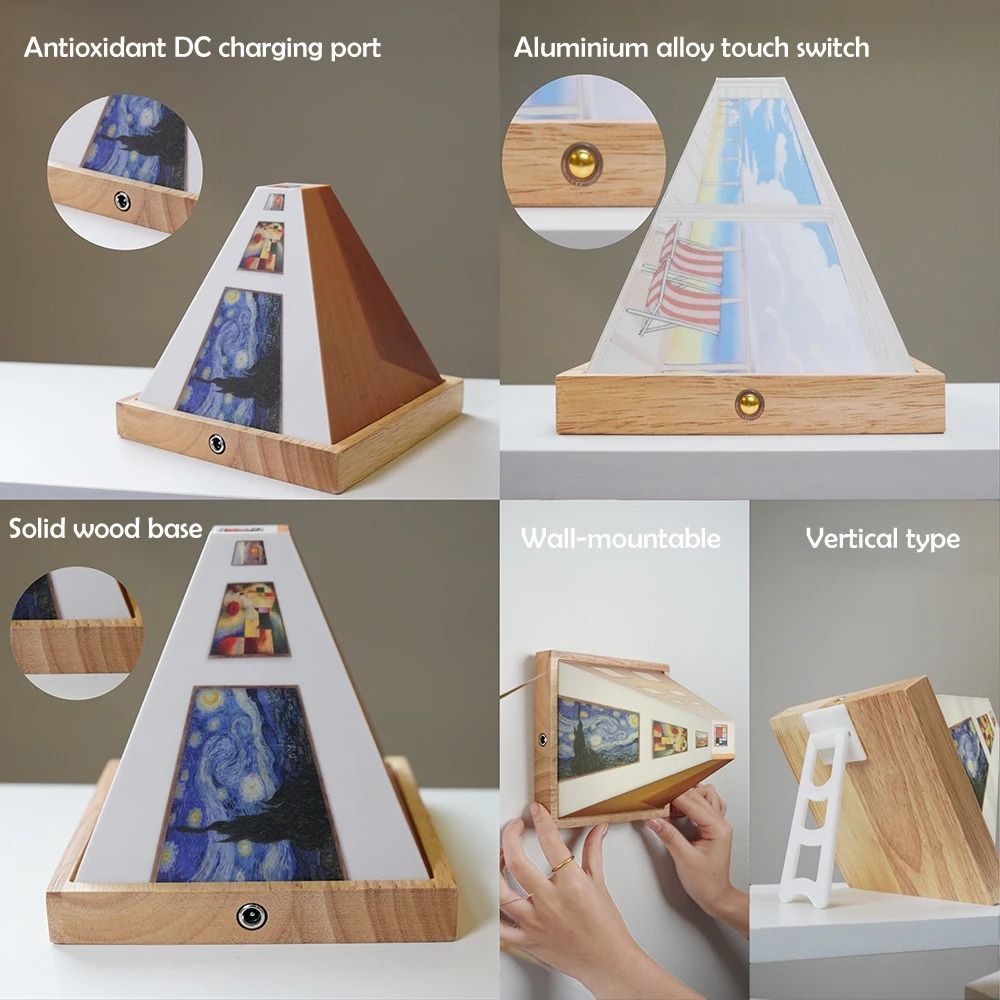 Naked Eye 3D Visual Night Light Wall Lamp 3