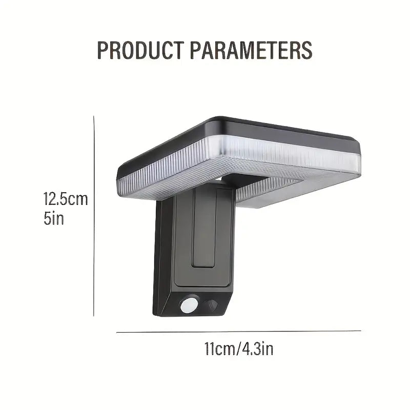 Solar Light Motion Sensor Led Wall Lamp, Outdoor Garden Decor Light, Waterproof 3 Mode Pathway Yard Lighting