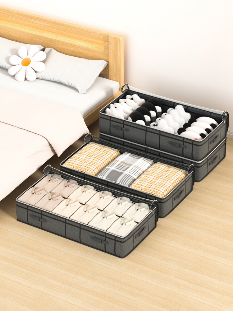 1PC Large Clothes Storage Bag Under Bed, Foldable Quilt & Clothes Organizer for Bedroom, Dormitory, Wardrobe