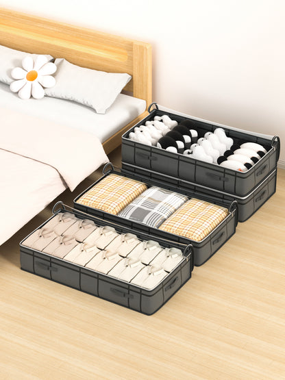 1PC Large Clothes Storage Bag Under Bed, Foldable Quilt & Clothes Organizer for Bedroom, Dormitory, Wardrobe