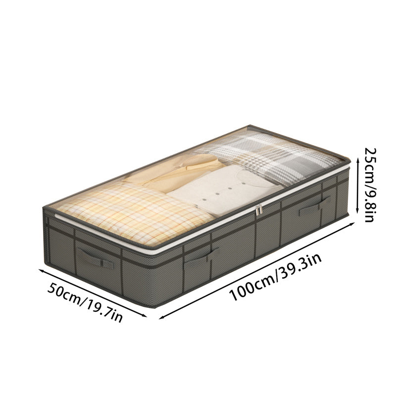 1PC Large Clothes Storage Bag Under Bed, Foldable Quilt & Clothes Organizer for Bedroom, Dormitory, Wardrobe