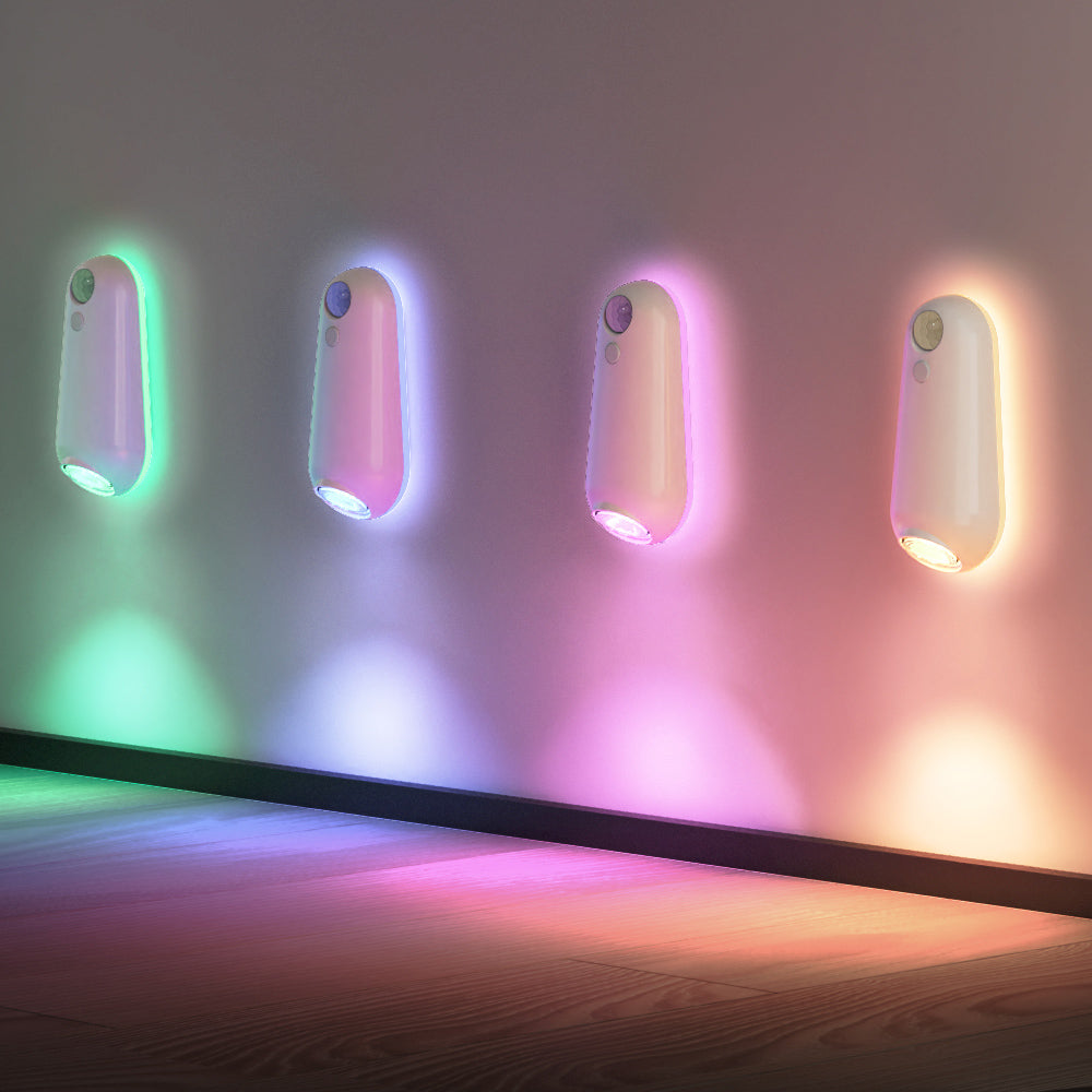 Toilet Seat Lights With Motion Sensor 8Color RGB LED Night Light USB Rechargeable For Home Camping  1