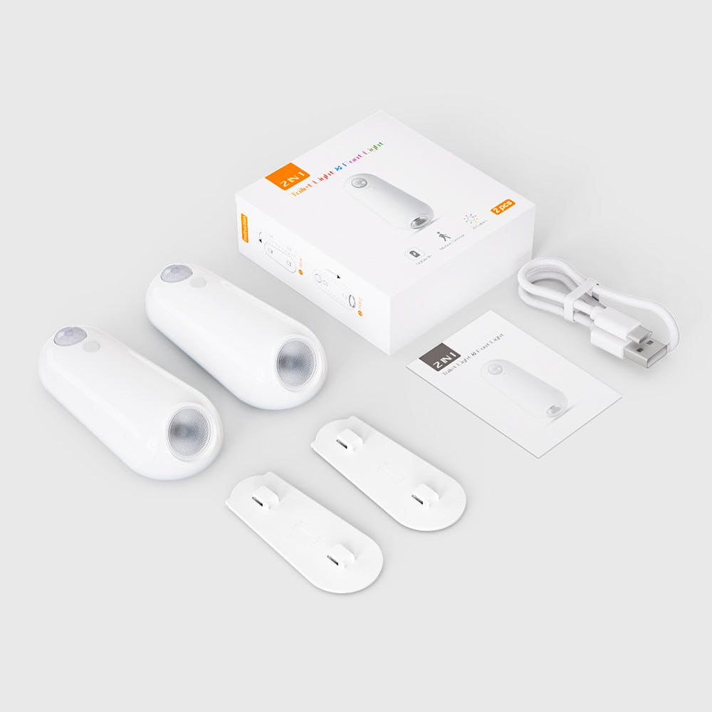 Toilet Seat Lights With Motion Sensor 8Color RGB LED Night Light USB Rechargeable For Home Camping  6