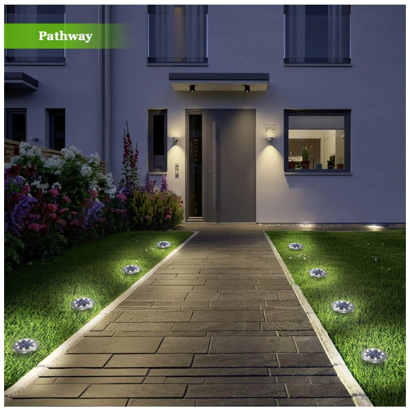 Solar Ground Lights LED Waterproof, Garden Lights Outdoor Bright in Ground Lights, Patio Lawn Landscape Lighting