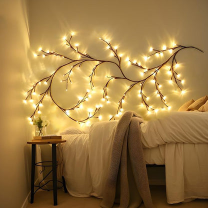 72/96 LED Tree Branch Lamp, USB & Solar Powered DIY Festive Tree Vine Light for Home Decoration