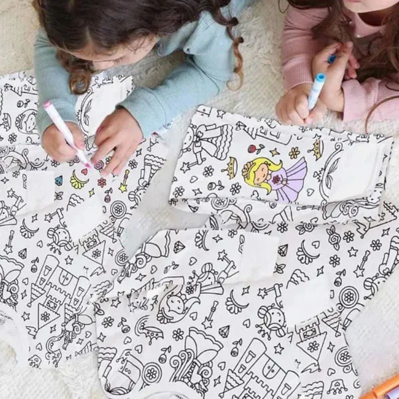 Colorable Pajama Set For Children DIY Coloring Kit 2