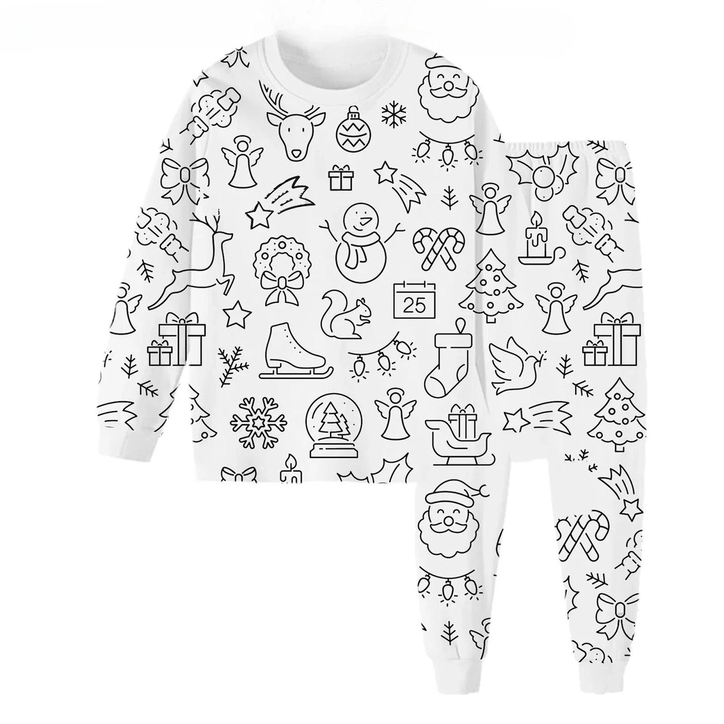 Colorable Pajama Set For Children DIY Coloring Kit 6