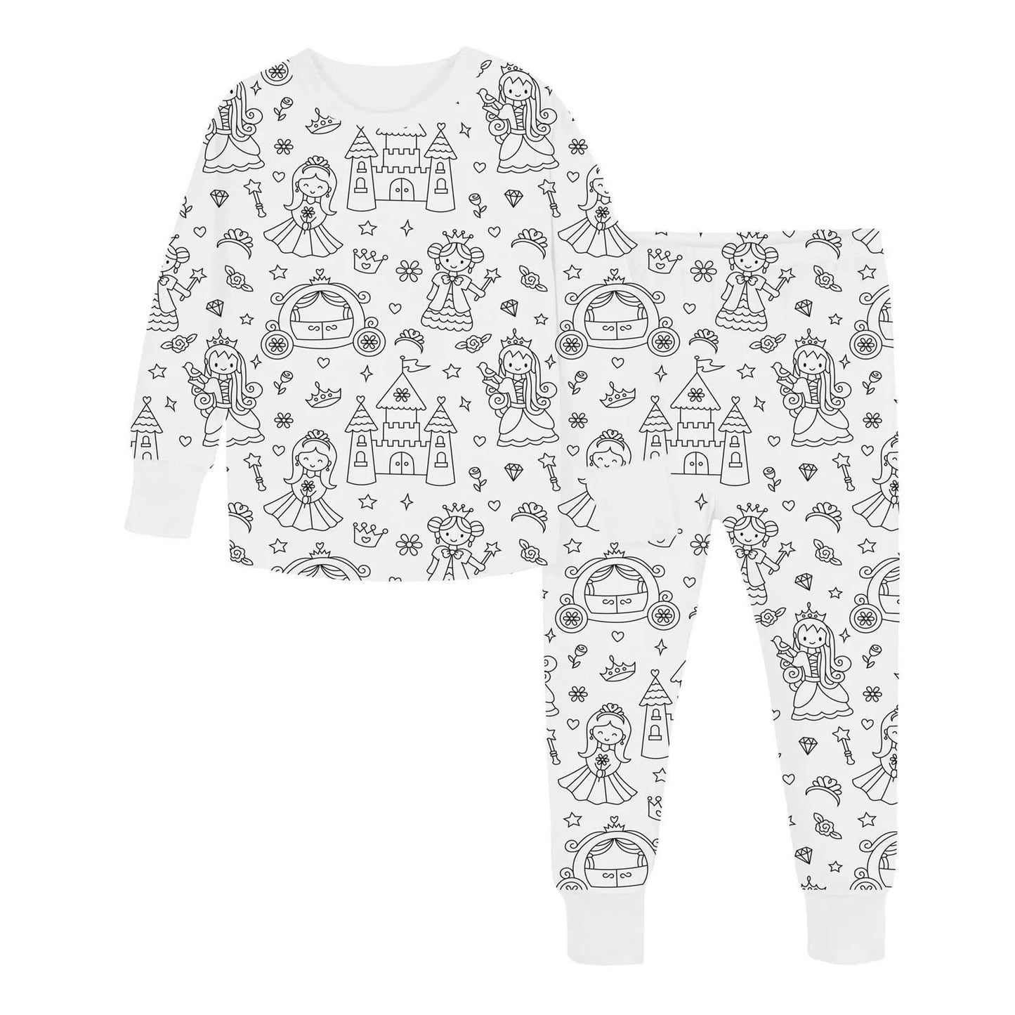 Colorable Pajama Set For Children DIY Coloring Kit 9